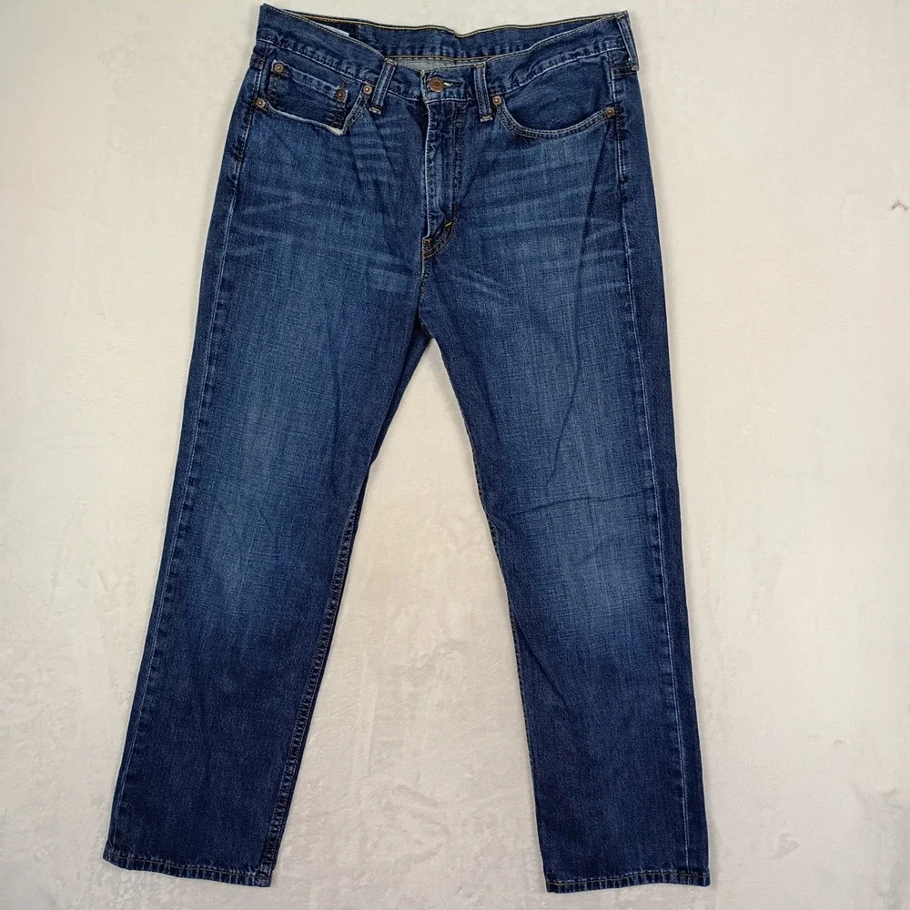 Levi's Jeans Mens 34x30 Blue Straight Leg Denim Casual Work Wear Classic